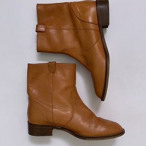 J. Crew Dix Tab Ankle Boot in Chestnut Size 6.5